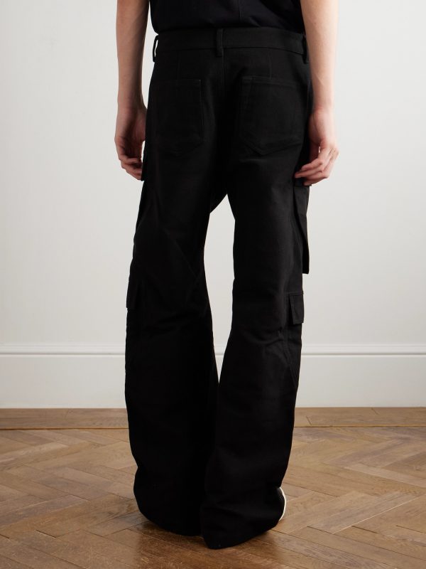 Straight-Leg Cotton-Twill Cargo Trousers - BK Straight-Leg Cotton-Twill Cargo Trousers - BK