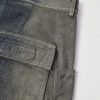 Stefan Wide-Leg Distressed Denim Cargo Trousers - CU