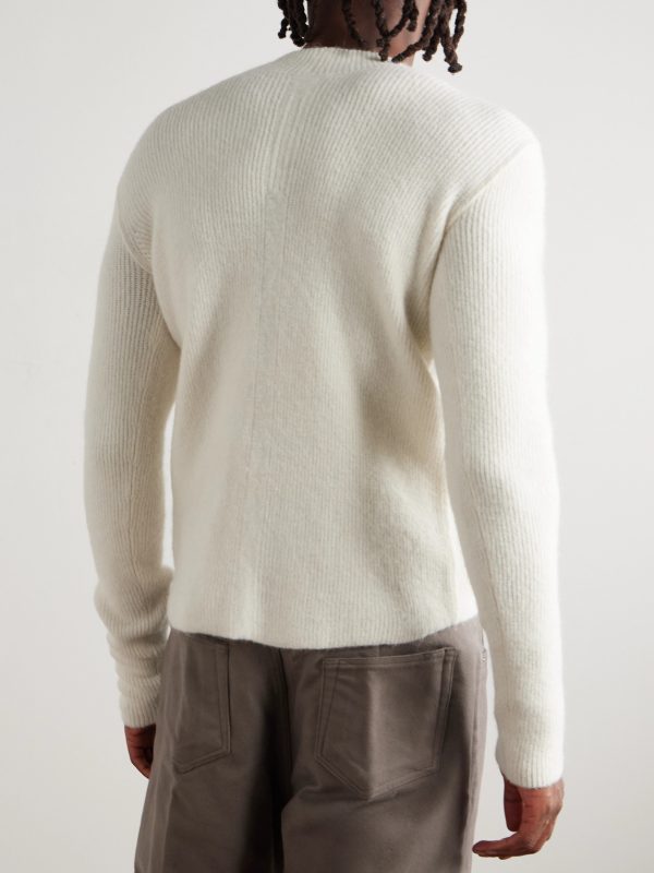 Slim-Fit Ribbed-Knit Sweater - BK Slim-Fit Ribbed-Knit Sweater - BK
