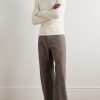 Slim-Fit Ribbed-Knit Sweater - OU Slim-Fit Ribbed-Knit Sweater - OU