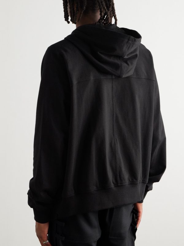 Cotton-Jersey Zip-Up Hoodie - BK Cotton-Jersey Zip-Up Hoodie - BK