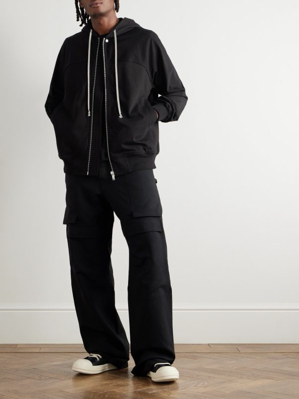 Cotton-Jersey Zip-Up Hoodie - OU Cotton-Jersey Zip-Up Hoodie - OU