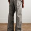 Geth Wide-Leg Brushed Organic Cotton-Twill Trousers - BK Geth Wide-Leg Brushed Organic Cotton-Twill Trousers - BK