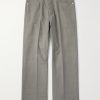 Geth Wide-Leg Brushed Organic Cotton-Twill Trousers Geth Wide-Leg Brushed Organic Cotton-Twill Trousers