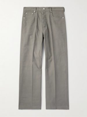 Geth Wide-Leg Brushed Organic Cotton-Twill Trousers Geth Wide-Leg Brushed Organic Cotton-Twill Trousers