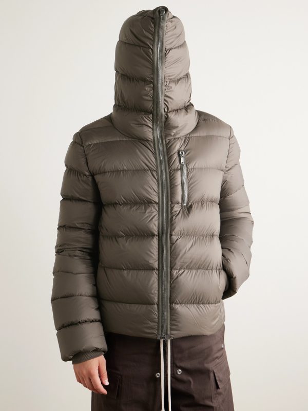 Slim-Fit Quilted Shell Down Hooded Jacket - E1