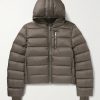 Slim-Fit Quilted Shell Down Hooded Jacket