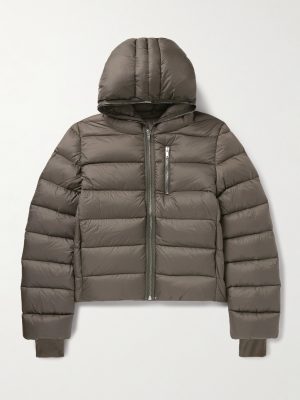 Slim-Fit Quilted Shell Down Hooded Jacket