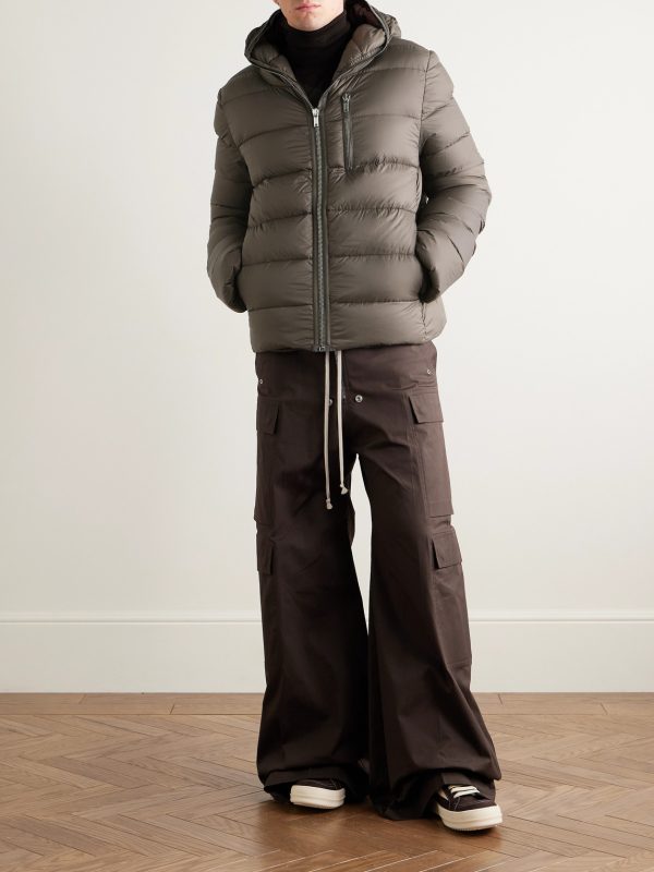 Slim-Fit Quilted Shell Down Hooded Jacket - OU