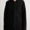 Brad Webbing-Trimmed Double-Faced Cashmere Bomber Jacket - FR Brad Webbing-Trimmed Double-Faced Cashmere Bomber Jacket - FR