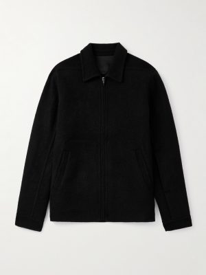 Brad Webbing-Trimmed Double-Faced Cashmere Bomber Jacket