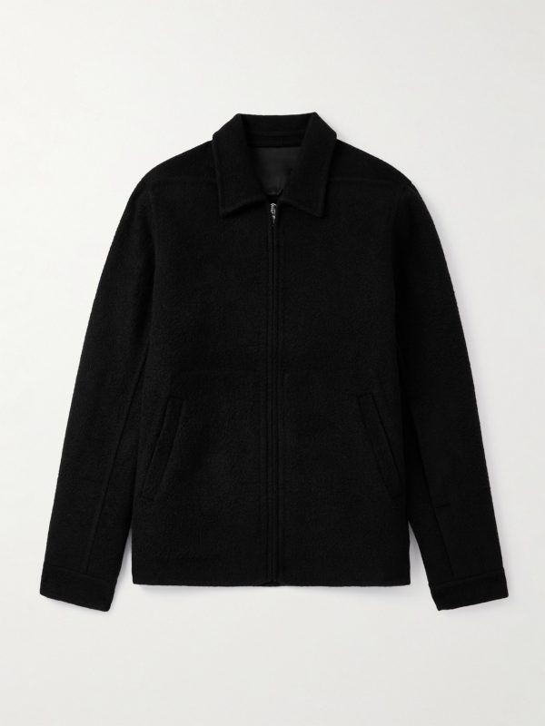 Brad Webbing-Trimmed Double-Faced Cashmere Bomber Jacket Brad Webbing-Trimmed Double-Faced Cashmere Bomber Jacket