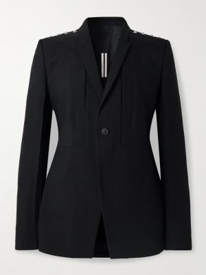 Fogpocket Studded Grain de Poudre Virgin Wool Blazer