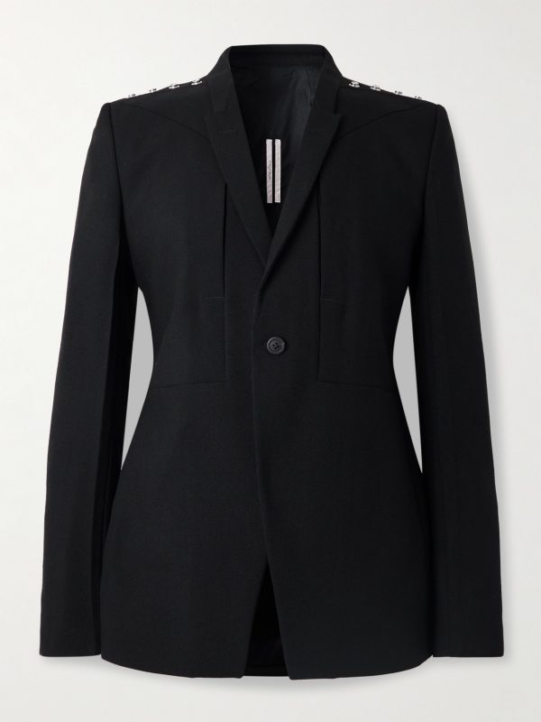 Fogpocket Studded Grain de Poudre Virgin Wool Blazer Fogpocket Studded Grain de Poudre Virgin Wool Blazer