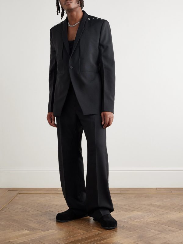 Fogpocket Studded Grain de Poudre Virgin Wool Blazer - OU Fogpocket Studded Grain de Poudre Virgin Wool Blazer - OU