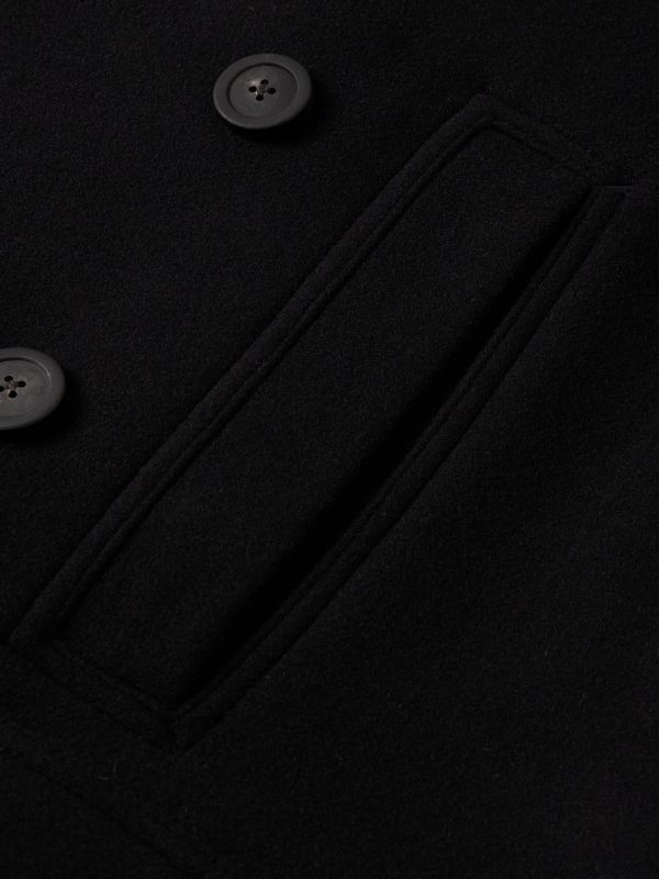 Officer Double-Breasted Melton Virgin Wool Coat - E1 Officer Double-Breasted Melton Virgin Wool Coat - E1