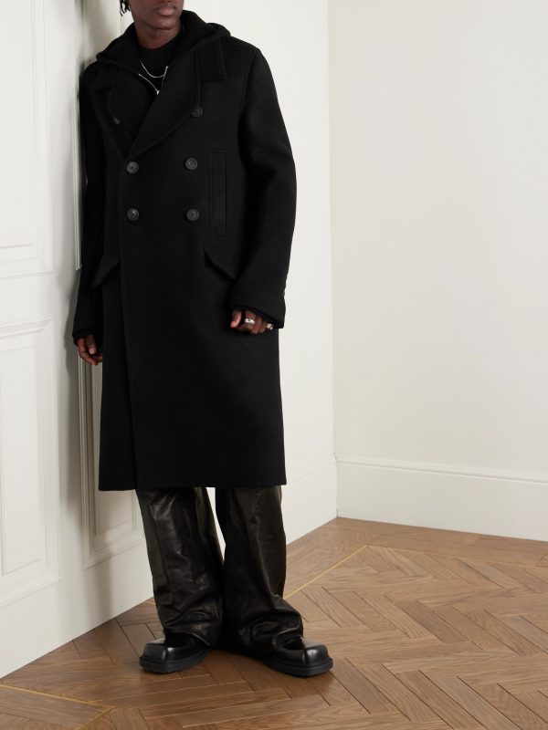 Officer Double-Breasted Melton Virgin Wool Coat - OU Officer Double-Breasted Melton Virgin Wool Coat - OU