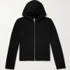 Las Palmas Ribbed Cashmere Zip-Up Hoodie Las Palmas Ribbed Cashmere Zip-Up Hoodie
