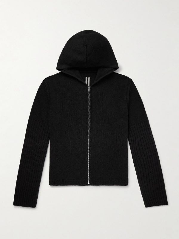 Las Palmas Ribbed Cashmere Zip-Up Hoodie Las Palmas Ribbed Cashmere Zip-Up Hoodie