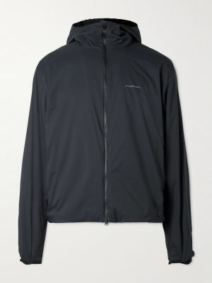 Level Alpha Logo-Print Fleece-Trimmed Recycled-Shell Jacket Level Alpha Logo-Print Fleece-Trimmed Recycled-Shell Jacket