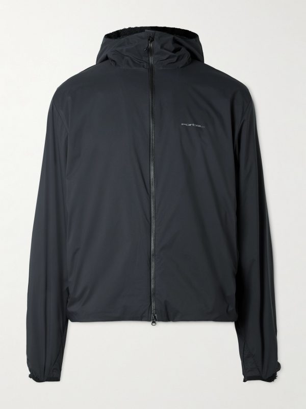 Level Alpha Logo-Print Fleece-Trimmed Recycled-Shell Jacket Level Alpha Logo-Print Fleece-Trimmed Recycled-Shell Jacket