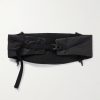Borders Embroidered Ripstop-Trimmed Mesh Belt Bag - BK Borders Embroidered Ripstop-Trimmed Mesh Belt Bag - BK