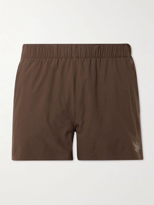 Marka Liner Straight-Leg 5" Mesh-Trimmed Recycled-Shell Running Shorts