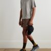 Marka Liner Straight-Leg 5" Mesh-Trimmed Recycled-Shell Running Shorts - OU