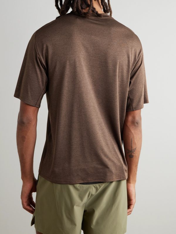 Lateral Peak Logo-Print Recycled-Jersey T-Shirt - BK