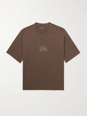 Lateral Peak Logo-Print Recycled-Jersey T-Shirt