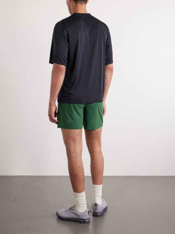 Lateral Peak Logo-Print Recycled-Jersey T-Shirt - BK Lateral Peak Logo-Print Recycled-Jersey T-Shirt - BK