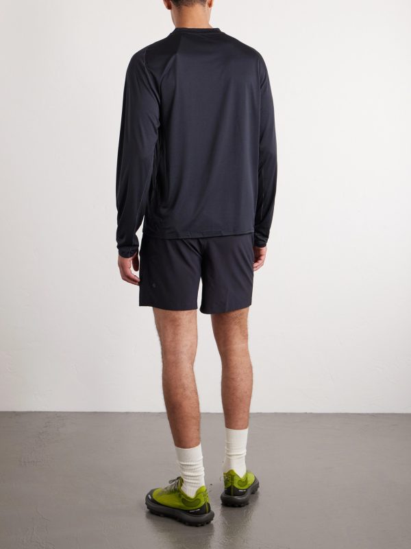 Lateral Peak Logo-Print Recycled-Jersey T-Shirt - BK Lateral Peak Logo-Print Recycled-Jersey T-Shirt - BK