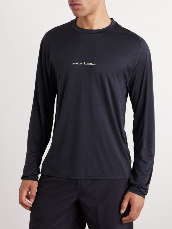 Lateral Peak Logo-Print Recycled-Jersey T-Shirt - FR Lateral Peak Logo-Print Recycled-Jersey T-Shirt - FR