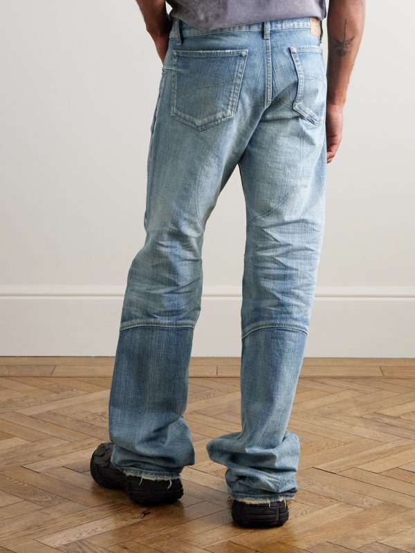 Straight-Leg Panelled Jeans - BK