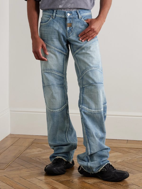 Straight-Leg Panelled Jeans - FR