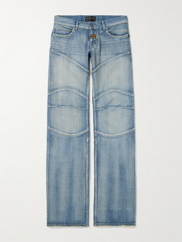 Straight-Leg Panelled Jeans