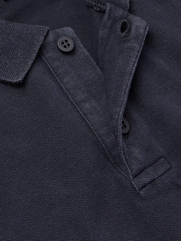 Laurel Embroidered Distressed Cotton-Piqué Polo Shirt - CU Laurel Embroidered Distressed Cotton-Piqué Polo Shirt - CU
