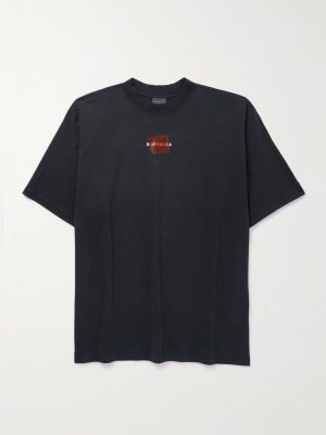 Logo-Embroidered Printed Cotton-Jersey T-Shirt Logo-Embroidered Printed Cotton-Jersey T-Shirt
