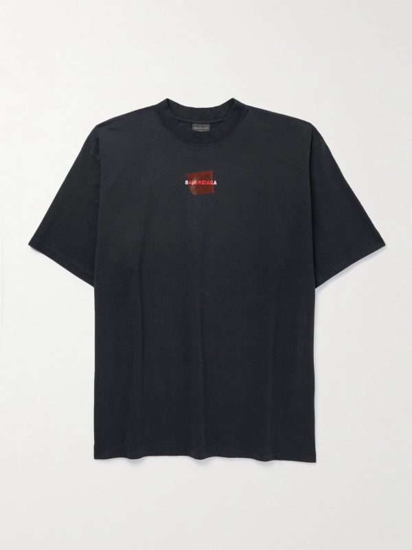 Logo-Embroidered Printed Cotton-Jersey T-Shirt Logo-Embroidered Printed Cotton-Jersey T-Shirt