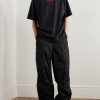 Logo-Embroidered Printed Cotton-Jersey T-Shirt - OU Logo-Embroidered Printed Cotton-Jersey T-Shirt - OU