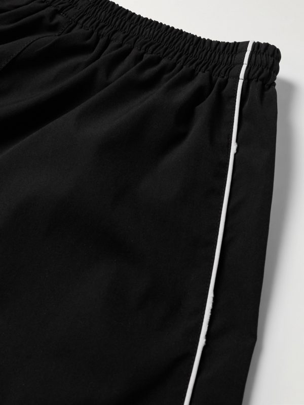 Straight-Leg Logo-Embroidered Striped Recycled-Shell Track Pants - CU Straight-Leg Logo-Embroidered Striped Recycled-Shell Track Pants - CU