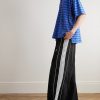 Straight-Leg Logo-Embroidered Striped Recycled-Shell Track Pants - OU Straight-Leg Logo-Embroidered Striped Recycled-Shell Track Pants - OU