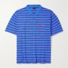 Oversized Striped Cotton-Piqué Polo Shirt