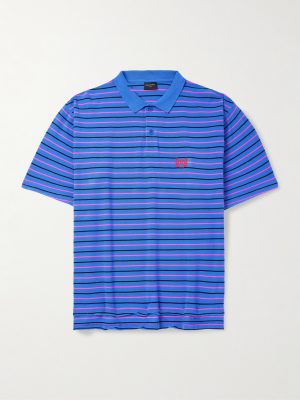 Oversized Striped Cotton-Piqué Polo Shirt Oversized Striped Cotton-Piqué Polo Shirt