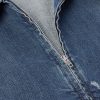 Oversized Distressed Denim Jacket - CU