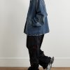 Oversized Distressed Denim Jacket - OU
