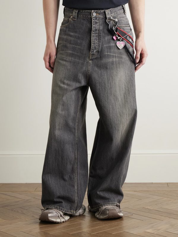 Wide-Leg Embellished Jeans - FR Wide-Leg Embellished Jeans - FR