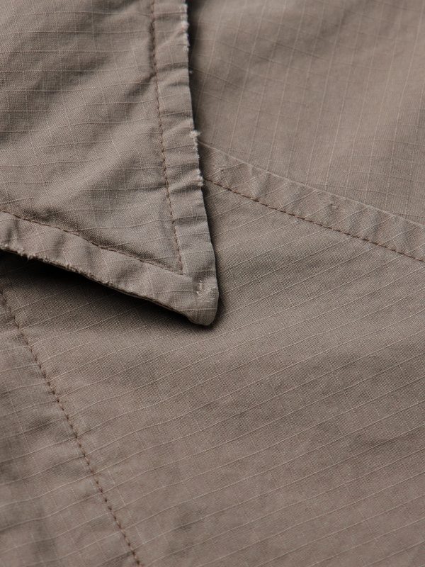 Oversized Distressed Cotton-Ripstop Car Coat - CU