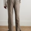 Straight-Leg Garment-Dyed Linen Drawstring Trousers - BK Straight-Leg Garment-Dyed Linen Drawstring Trousers - BK
