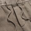 Straight-Leg Garment-Dyed Linen Drawstring Trousers - E1 Straight-Leg Garment-Dyed Linen Drawstring Trousers - E1